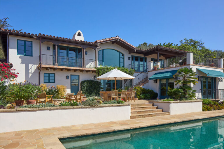 Giller house exterior and pool